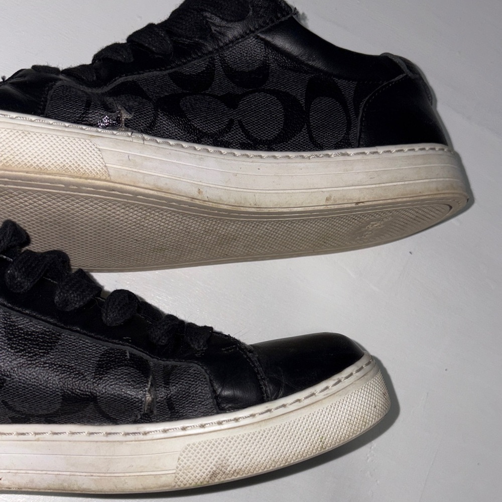 Coach Black Sneakers size 7.5 EUR 40.5 used condition - Picture 6 of 15